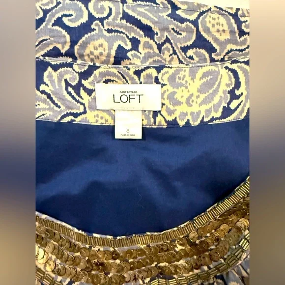 Ann Taylor LOFT Embellished Sleeveless Dress - Size 8 - Picture 2 of 13